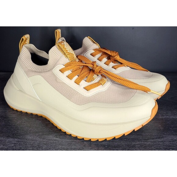 Vessi Stormburst Low Top Men Size 9 Waterproof Sneakers Beige Orange NEW - RARE main image 4